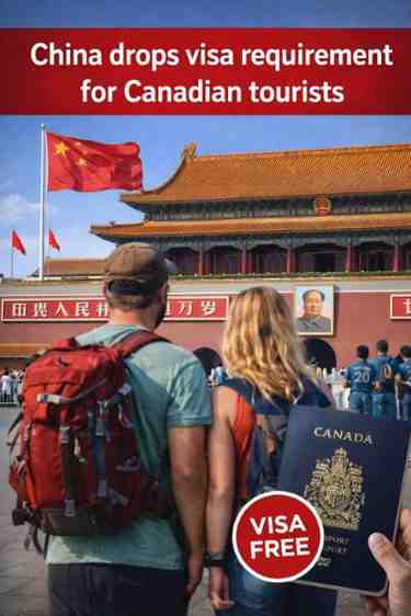China: Visa Requirement Dropped for Canadian Tourists