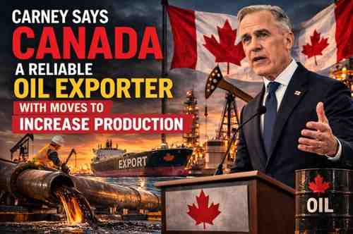 Prime Minister Mark Carney Says Canada Is a Reliable Oil Exporter as Production Expansion Planned