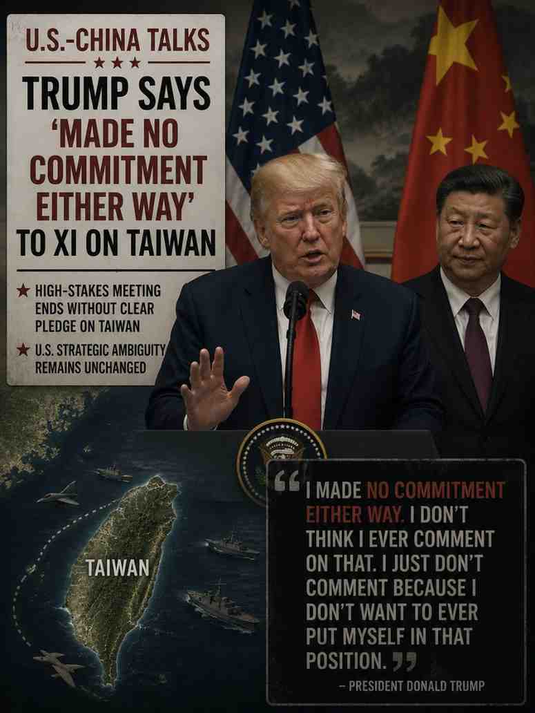Trump Says He ‘Made No Commitment Either Way’ to Xi on Taiwan